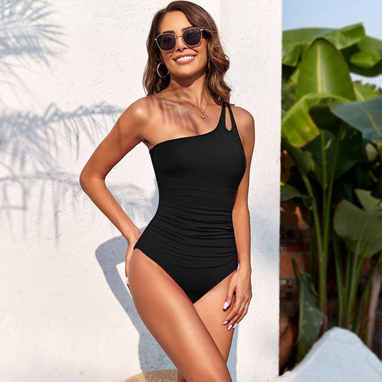 Damen One-Shoulder Badeanzug R&B