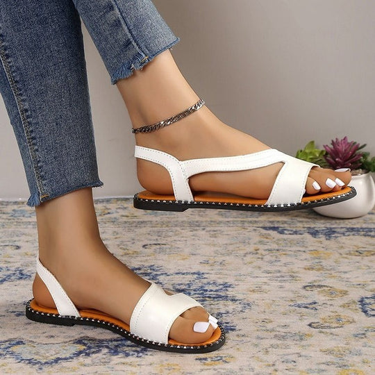 Damen bequeme Riemen-Sandalen mit ergonomischem Fußbett R&B