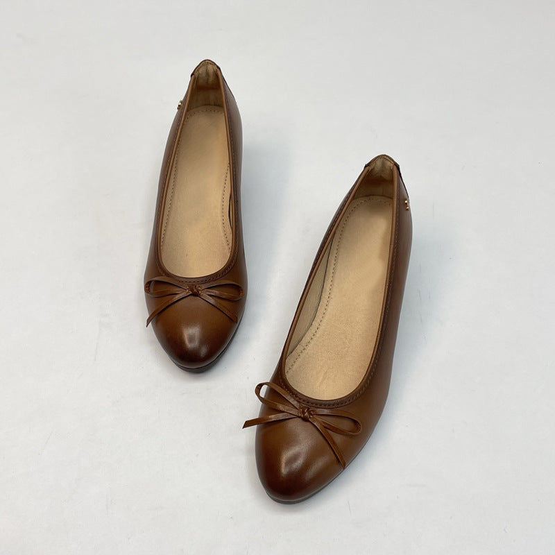 Damen Elegante Ballerinas mit modischem Schleifen-Detail