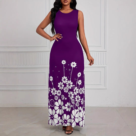 Damen Maxikleid mit floralem Muster und praktischen Seitentaschen R&B