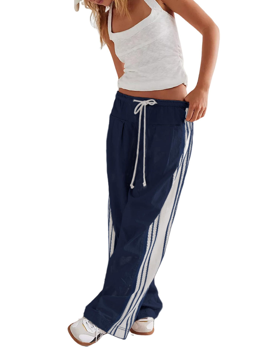 Damen Lässige Sporthose mit seitlichen Streifen R&B