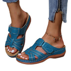 Damen Komfortable Sandalen mit atmungsaktiven Riemen und verstellbarem Verschluss R&B