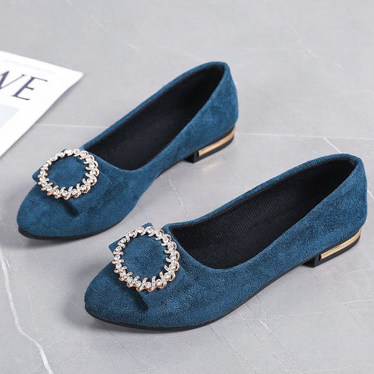 Damen elegante Ballerinas mit zartem Schmuckdetail R&B