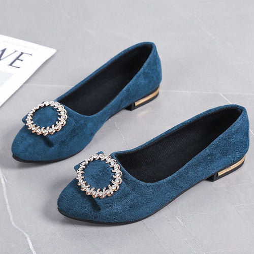Damen elegante Ballerinas mit zartem Schmuckdetail R&B