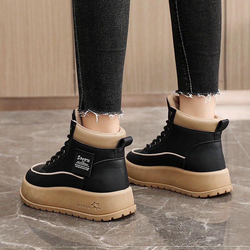 Damen Winterliche High-Top Sneakers mit dämpfender Laufsohle und robustem Profil R&B