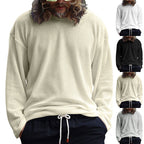 Herren lässiges Langarmshirt aus atmungsaktivem Waffelstoff