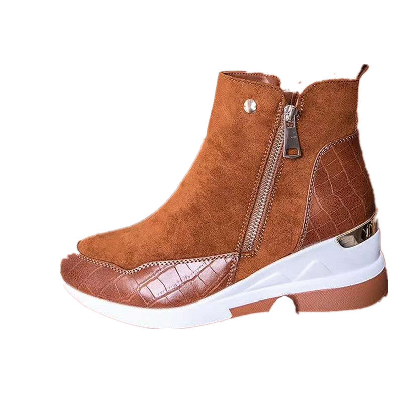 Damen Stiefeletten mit modischem Reißverschluss und eleganter Sohle R&B