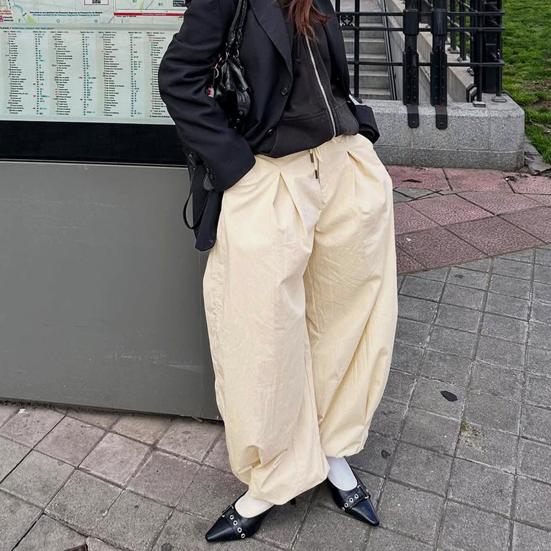 Damen Luftige High-Waist-Hosen R&B