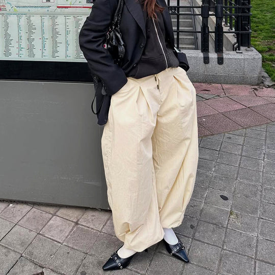 Damen Luftige High-Waist-Hosen R&B