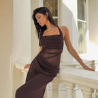 Damen Elegantes Wickelkleid mit raffinierten Drapierungen und tiefem V-Ausschnitt R&B