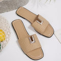 Damen Komfortable Slides mit modischem Riemen und eleganter Schnallenverzierung R&B