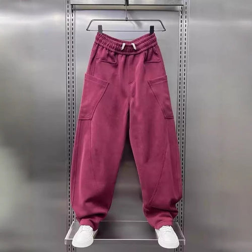 Damen bequeme Sweathose mit Cargo-Taschen R&B