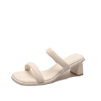 Damen eleganten und komfortablen Mules mit Blockabsatz R&B