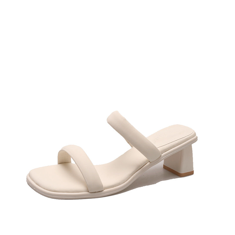 Damen eleganten und komfortablen Mules mit Blockabsatz R&B