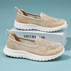 Damen Slip-On Sneakers mit eleganter Spitze und dämpfender Sohle R&B