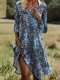 Damen Freizeitkleid mit modischem V-Ausschnitt und Seitenschlitz R&B