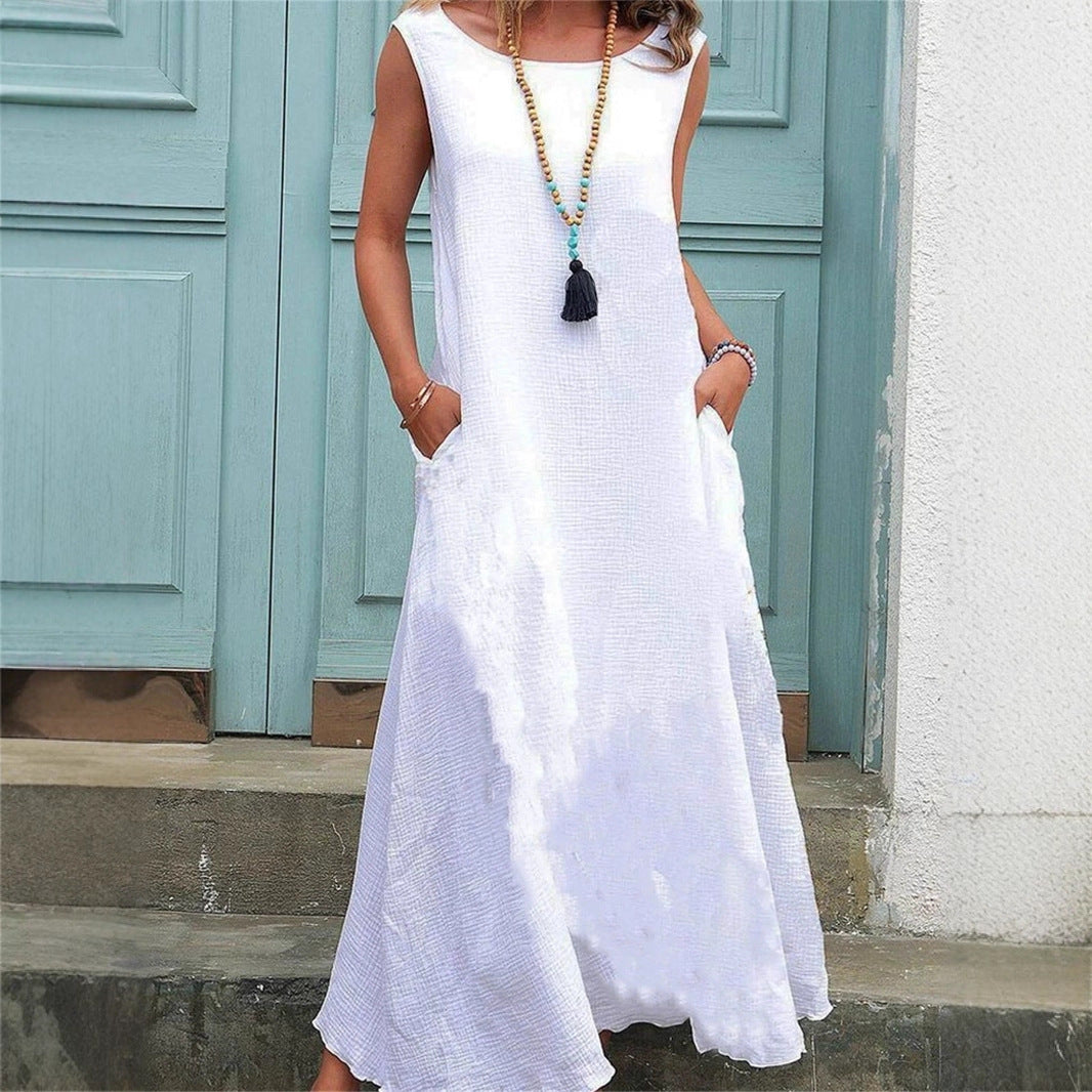Damen Maxikleid mit praktischen Taschen und fließendem Schnitt R&B