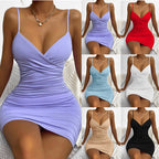 Damen Figurbetontes Wickelkleid mit Raffung