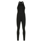 Damen Sportlicher einteiliger Bodysuit mit hohem Kragen und Reißverschluss R&B