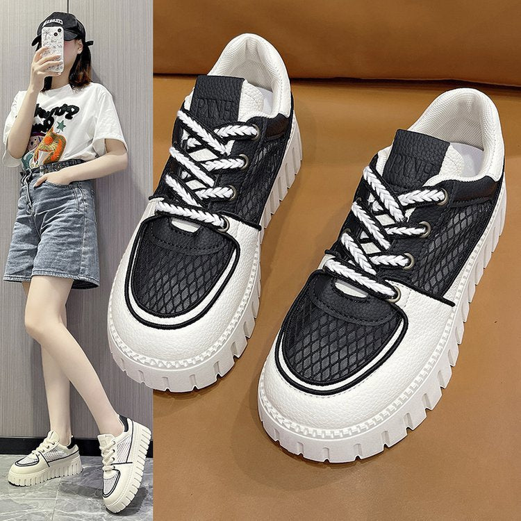 Damen Chunky Sneakers mit atmungsaktivem Netzdesign und rutschfester Sohle R&B