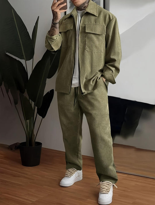 Herren Flanelljacke mit praktischen Taschen R&B