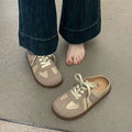 Damen Clogs mit atmungsaktiven Einsätzen und bequemer Schnürung