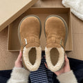 Damen Komfort Clogs mit warmem Kunstfell und modischem Riemen R&B