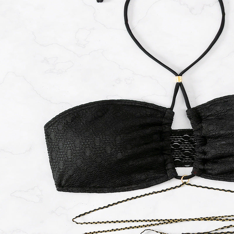 Damen Bandeau-Bikini mit raffiniertem Schnürdesign R&B