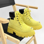 Damen modische Stiefeletten mit trendiger Profilsohle