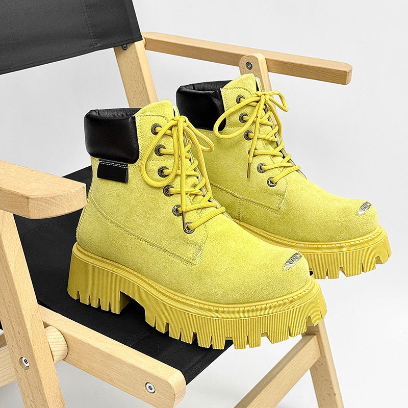 Damen modische Stiefeletten mit trendiger Profilsohle