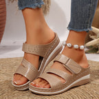 Damen Komfortable Sandalen mit verstellbarem Riemendesign und atmungsaktiver Obermaterial R&B