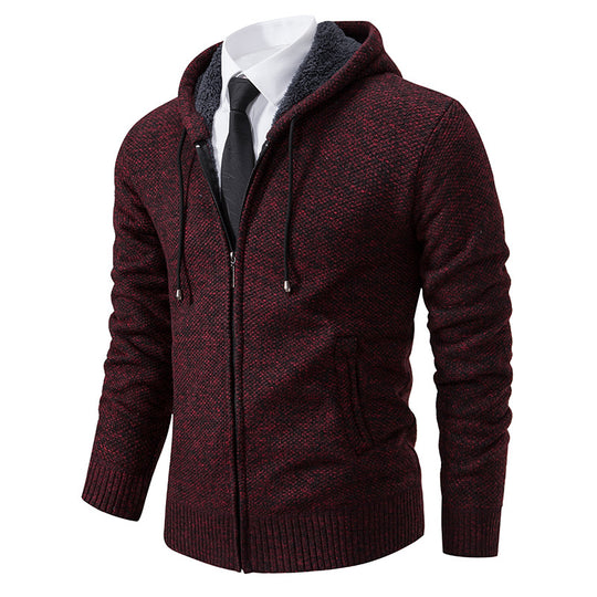 Herren Strickjacke mit modernem Schnitt und praktischem Reißverschluss R&B