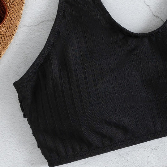 Damen Sportliches Crop-Top R&B