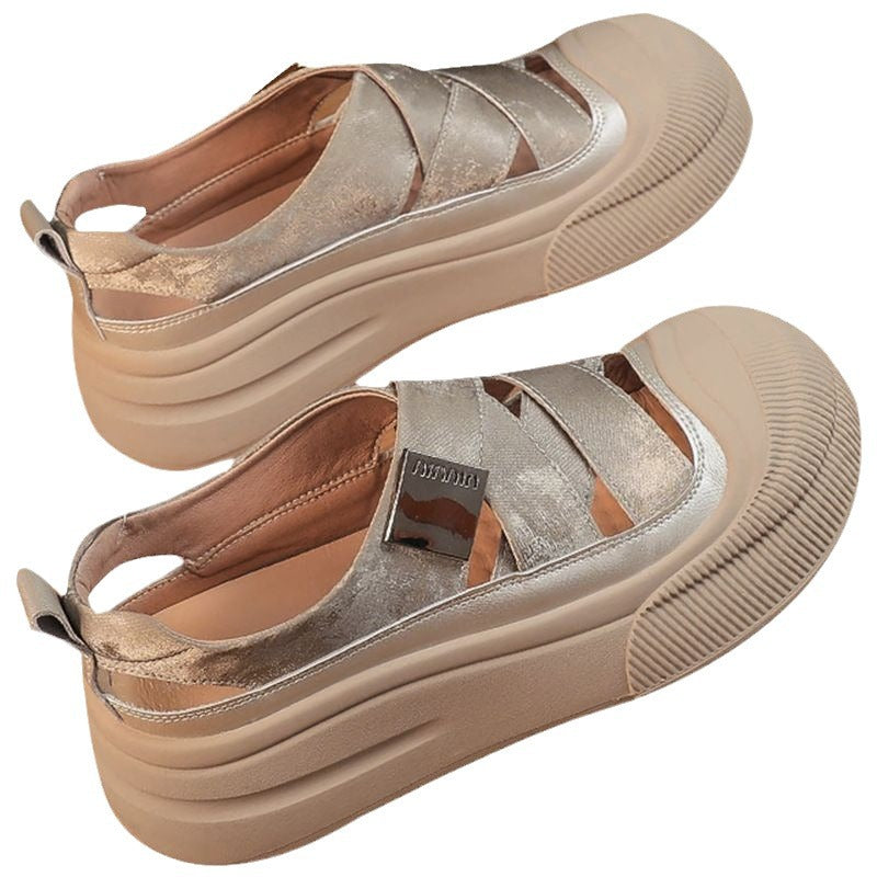 Damen Komfortable Plateau Slipper R&B