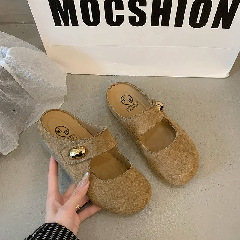 Damen Bequeme Clogs mit elegantem Riemen und modischer Verzierung R&B