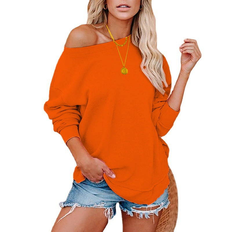 Damen Oversized Sweatshirt mit Schulterdesign R&B