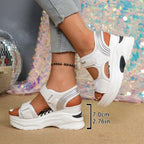 Damen Sportliche Sandalen mit gepolstertem Fersenriemen R&B