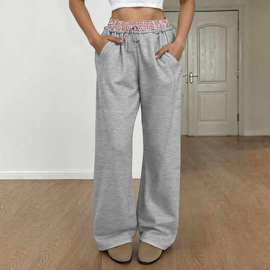 Damen Bequeme Weite Freizeithose mit elastischem Bund R&B