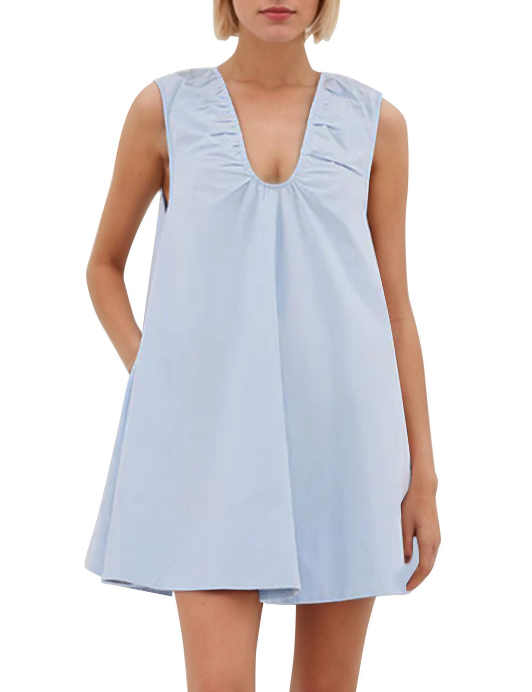 Damen Lässiges Sommerkleid mit Rüschen-Ausschnitt R&B