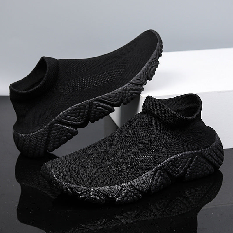 Damen Sportliche Knit Slip-On Sneakers mit rutschfester Sohle R&B