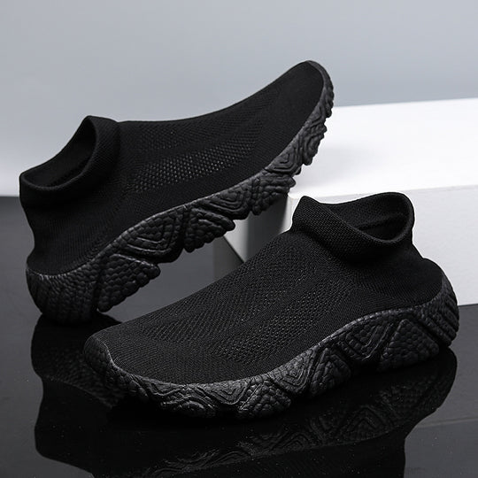 Damen Sportliche Knit Slip-On Sneakers mit rutschfester Sohle R&B