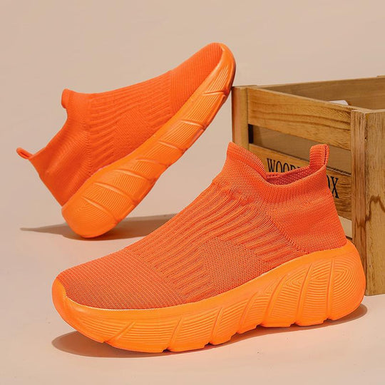 Damen Sneaker mit elastischem Strickdesign und innovativer Dämpfungstechnologie R&B