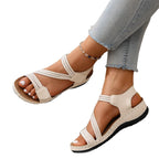 Damen komfortable Riemensandalen mit innovativer Fußbettgestaltung und verstellbarem Riemendesign R&B