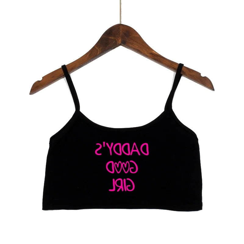 Damen modisches Crop-Top mit verzierten Trägern R&B