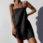 Damen luftiges Sommerkleid mit schmalen Trägern und lässigem Schnitt R&B