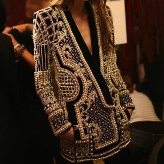 Damen Glamouröse Kristalljacke R&B