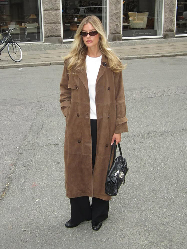 Damen eleganter und stilvoller Longcoat R&B