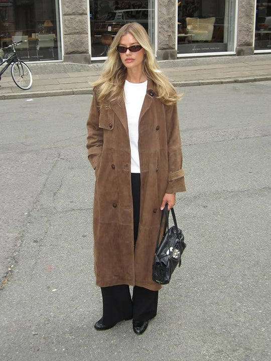 Damen eleganter und stilvoller Longcoat R&B
