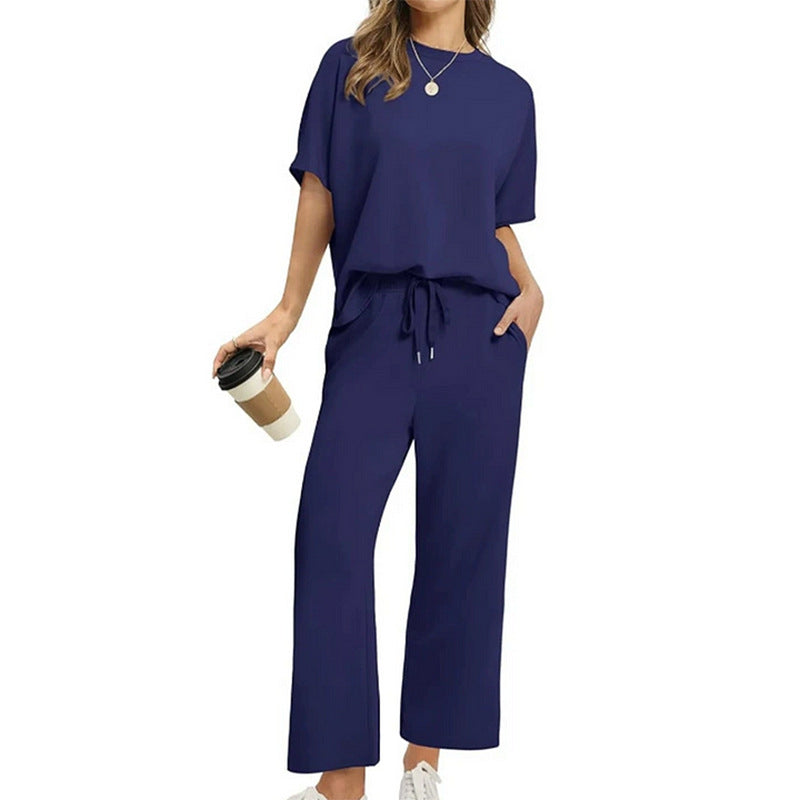 Damen Bequemes Freizeitanzug-Set mit lockerem Schnitt und stilvollen Taschen R&B
