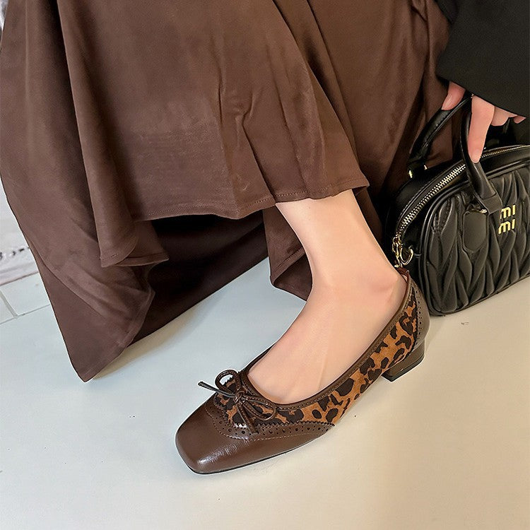 Damen Ballerinas mit eleganter Tiermuster-Applikation und bequemer Passform R&B